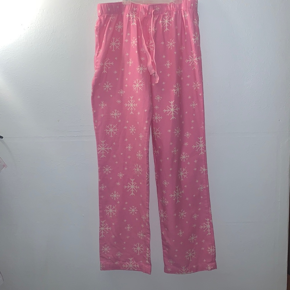 Old Navy Snowflake Pajama Pants pink XS